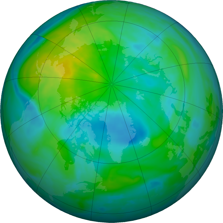 Arctic ozone map for 23 September 2024